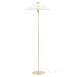 Lampadaire Appledore E27 métal 147 cm or / blanc lux.pro