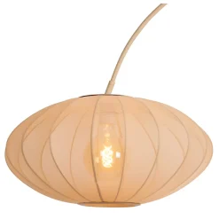 Lampadaire arc Corina beige crème IP20 E27 40W Ø55 x H.192cm Lucide