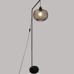 Lampadaire arc Emie noir - métal H158 cm - Atmosphera