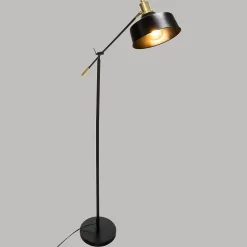 Lampadaire arc Flower noir - métal H155 cm - Atmosphera