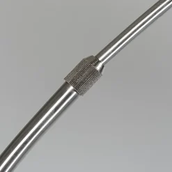 Lampadaire arc moderne en acier avec abat-jour en tissu noir - Arc Basic