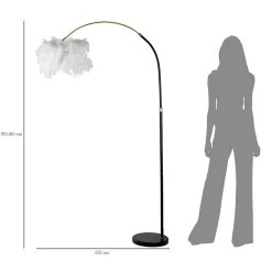 LAMPADAIRE ARC PLUR 100X150-180 CM