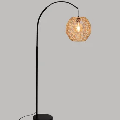 Lampadaire arc Raahe - noir - métal H180 cm - Atmosphera
