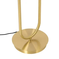 Lampadaire Art Déco doré avec verre 2 lumières - Laura