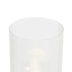 Lampadaire Art Déco doré avec verre 2 lumières - Laura