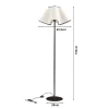 Lampadaire Ashton hauteur 153 cm noir / blanc lux.pro