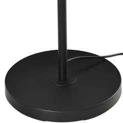 Lampadaire aspect cannage style cosy 40 W max. H.158 cm piètement mât métal noir abat-jour corde papier tressé main