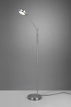 Lampadaire avec variateur tactile LED, nickel mat, 6,5W, 2700-4000K - Trio - Franklin