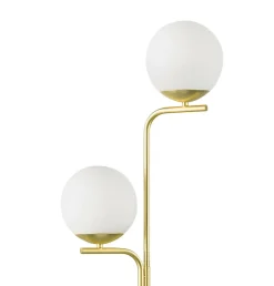 Lampadaire Baldaz 2 lumières GoodHome E14 laiton doré l.35,5 x H.14 cm