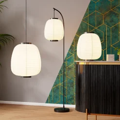 Lampadaire Bantry E27 15W H.160.2xP.45.5cm noir GoodHome