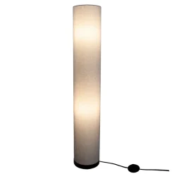 Lampadaire BEATE 110cm metal abat jour textile gris douille E27 salon salle a manger entree bureau style moderne