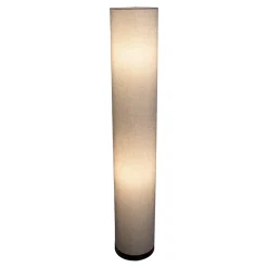 Lampadaire BEATE 110cm metal abat jour textile gris douille E27 salon salle a manger entree bureau style moderne