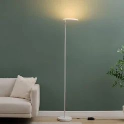 Lampadaire blanc design épuré tête orientable dimmable - Kalena