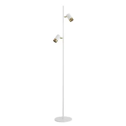 Lampadaire blanc deux spots pivotants - Elya