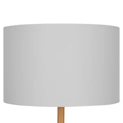 Lampadaire bois et pied métal noir Myrtus H.160 x Ø40cm E27 15W GoodHome