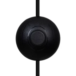 Lampadaire bois et pied métal noir Myrtus H.160 x Ø40cm E27 15W GoodHome