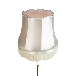 Lampadaire bronze avec abat-jour Granny crème 45 cm réglable - Parte