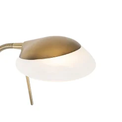 Lampadaire bronze avec LED et variateur avec liseuse - Empoli
