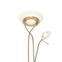 Lampadaire bronze avec LED et variateur avec liseuse - Empoli