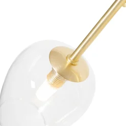 Lampadaire classique doré avec verre 5 lumières - Elien