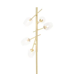Lampadaire classique doré avec verre 5 lumières - Elien