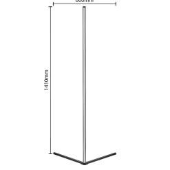 Lampadaire d'angle LED connectée RGB IP20 10W l.60 x H.141 cm noir Reality Leuchten