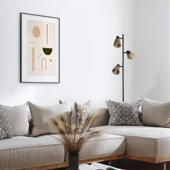 Lampadaire Davai 3 lampes métal noir H.160cm IP20 E14 40W Seynave