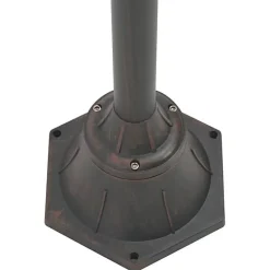 Lampadaire de jardin - vidaXL - 220 cm - Aluminium - 2 lanternes - Bronze