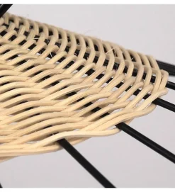 Lampadaire de salon design Manille 163cm rotin naturel compatible LED