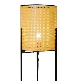 Lampadaire design Bali 135cm cannage naturel compatible LED