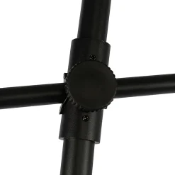 Lampadaire design d'extérieur noir avec abat-jour blanc IP44 - Robbert