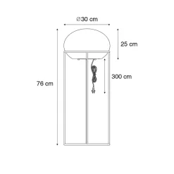 Lampadaire design d'extérieur noir - Jannie