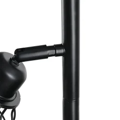 Lampadaire design industriel 3 ampoules max. 40 W abat-jour cage métal noir