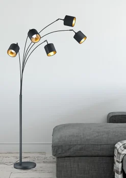 Lampadaire design, Lampadaire arc 5 lampes Tommy, TRIO