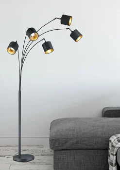 Lampadaire design, Lampadaire arc 5 lampes Tommy, TRIO