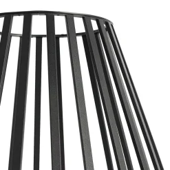 Lampadaire design noir avec opale 70 cm - Angela