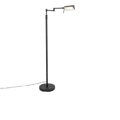 Lampadaire design noir avec LED et variateur tactile - Notia