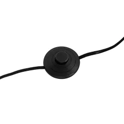 Lampadaire design noir avec verre fumé - Dome