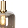 Lampadaire design noir avec verre doré et fumé - Zuzanna