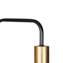 Lampadaire design noir avec verre doré et fumé - Zuzanna