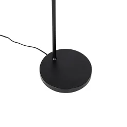 Lampadaire design noir avec verre doré et fumé - Zuzanna