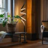 Lampadaire design noir avec LED et variateur - Twisted