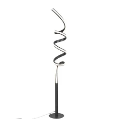 Lampadaire design noir avec LED et variateur - Twisted