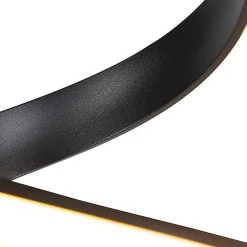 Lampadaire design noir avec LED et variateur - Twisted