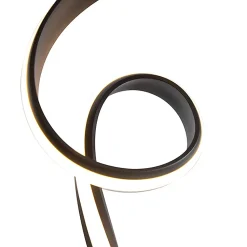 Lampadaire design noir avec LED et variateur - Twisted