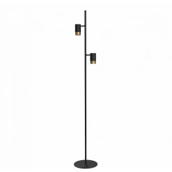 Lampadaire design noir double spots orientables - Elya