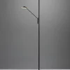 Lampadaire design noir mat avec LED dimmable 30W 2700+3200+4000K- Trio - Brantford