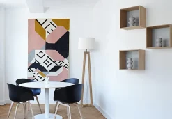 Lampadaire design Sacha ls blanc écru