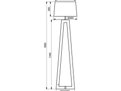 Lampadaire design Sacha ls blanc écru