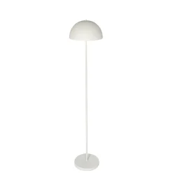 Lampadaire d'extérieur blanc rechargeable à intensité variable 3 niveaux - Keira